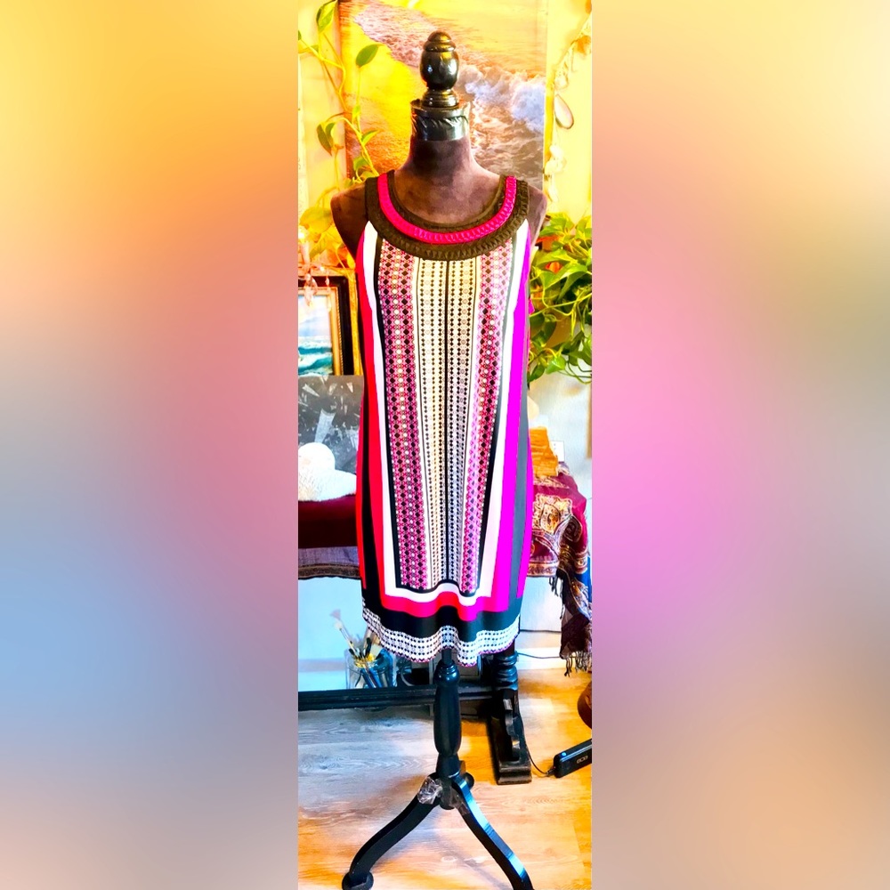 Bohemian Free Spirited Summer Loving Soft Flowing Joyful Sandra Darren Dress 12